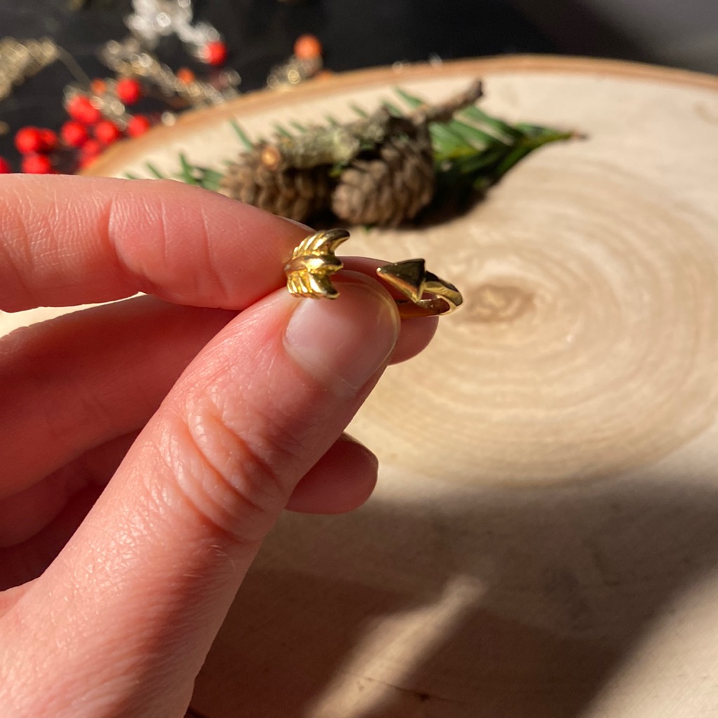 Gold Arrow Ring, Adjustable